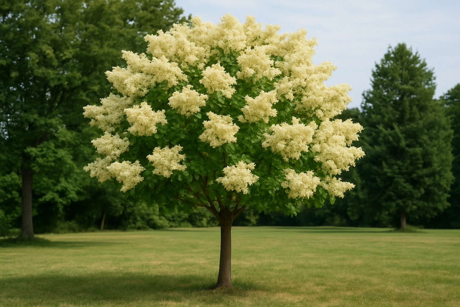 Lilas du Japon dans un jardin en région parisienne