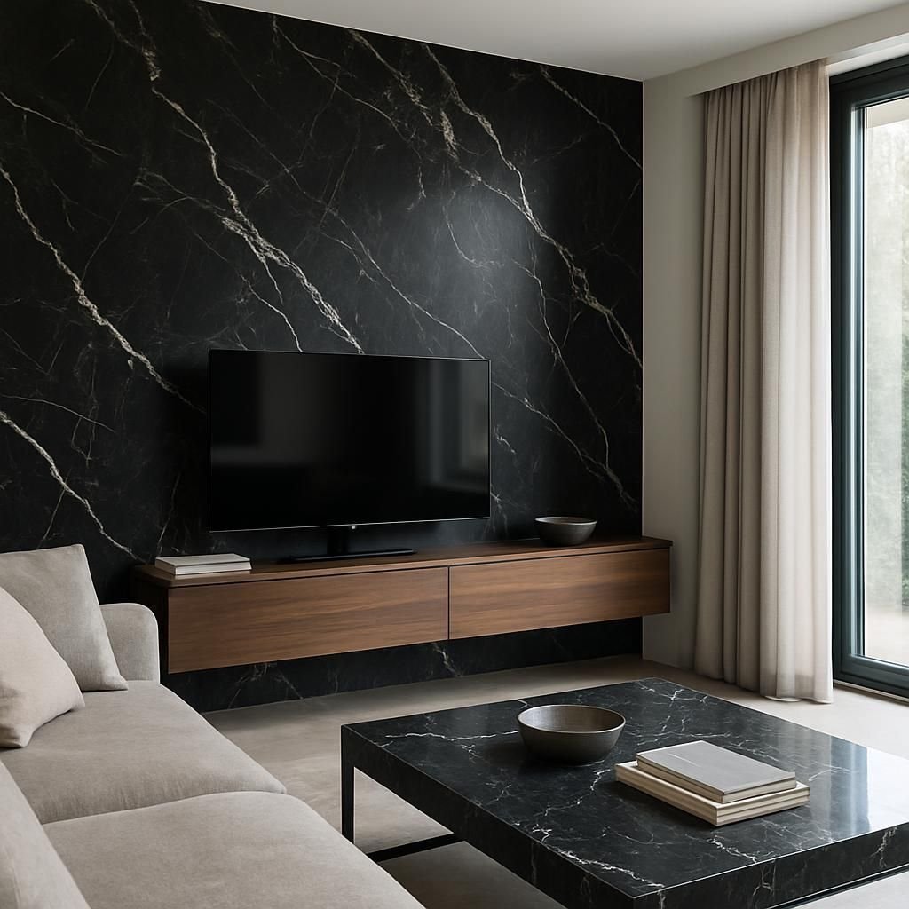 Le marbre noir, symbole d’élégance et de raffinement intemporels, idéal pour sublimer vos intérieurs avec une touche de luxe sophistiqué et moderne.