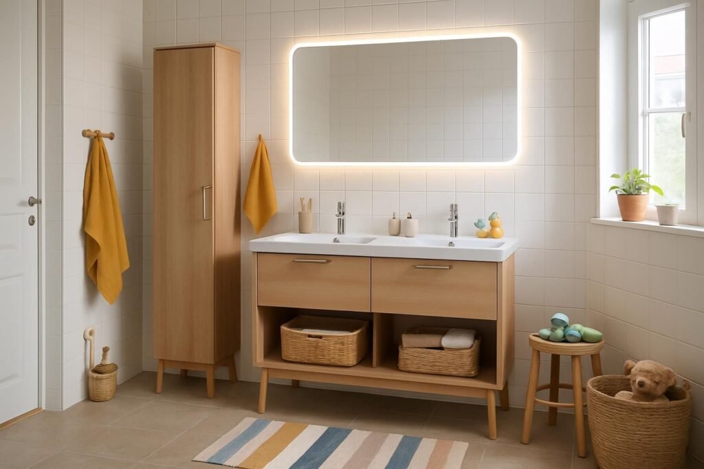 La hauteur idéale choisir pour un meuble de salle de bain afin d'allier confort et praticité dans votre espace.