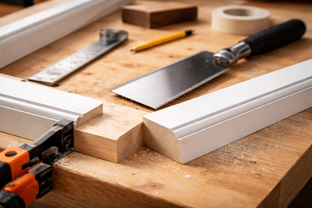 Couper une plinthe en angle à 45 degrés pour une finition parfaite
