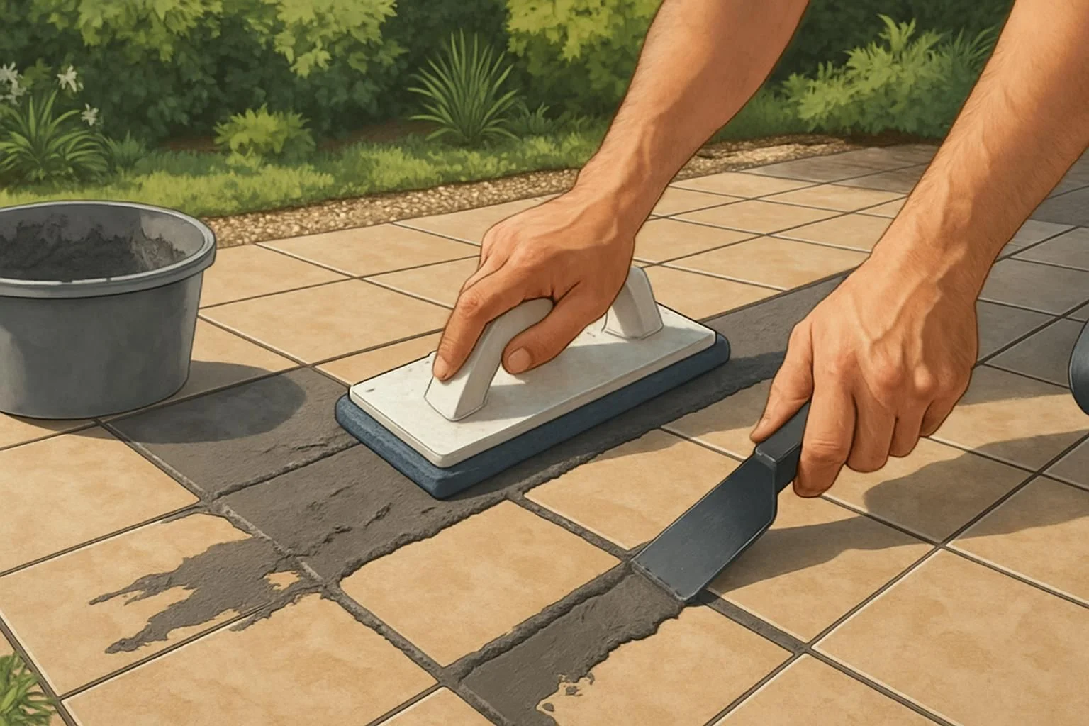 jointoiement pour carrelage extérieur