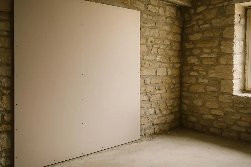 Les avantages de la pose collée de placo sur mur ancien en pierre