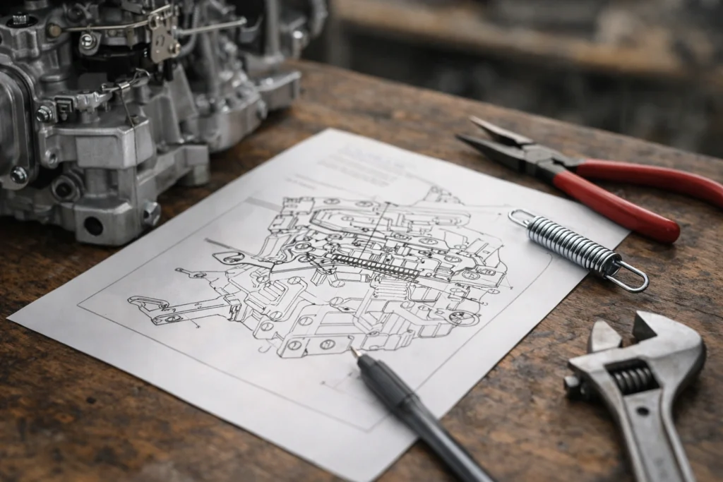 schéma montage ressort régulateur briggs stratton