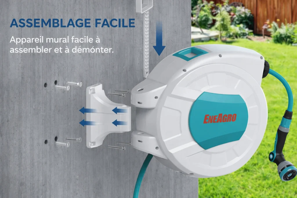 enrouleur tuyau arrosage