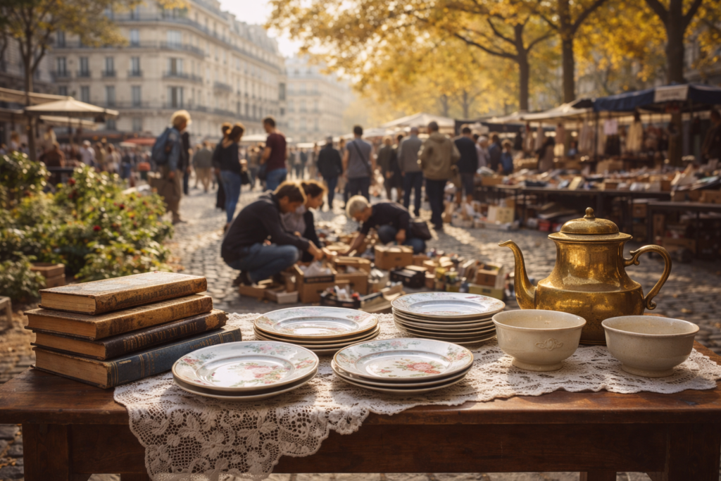 l'une des brocantes en plein air listées sur Sabradou