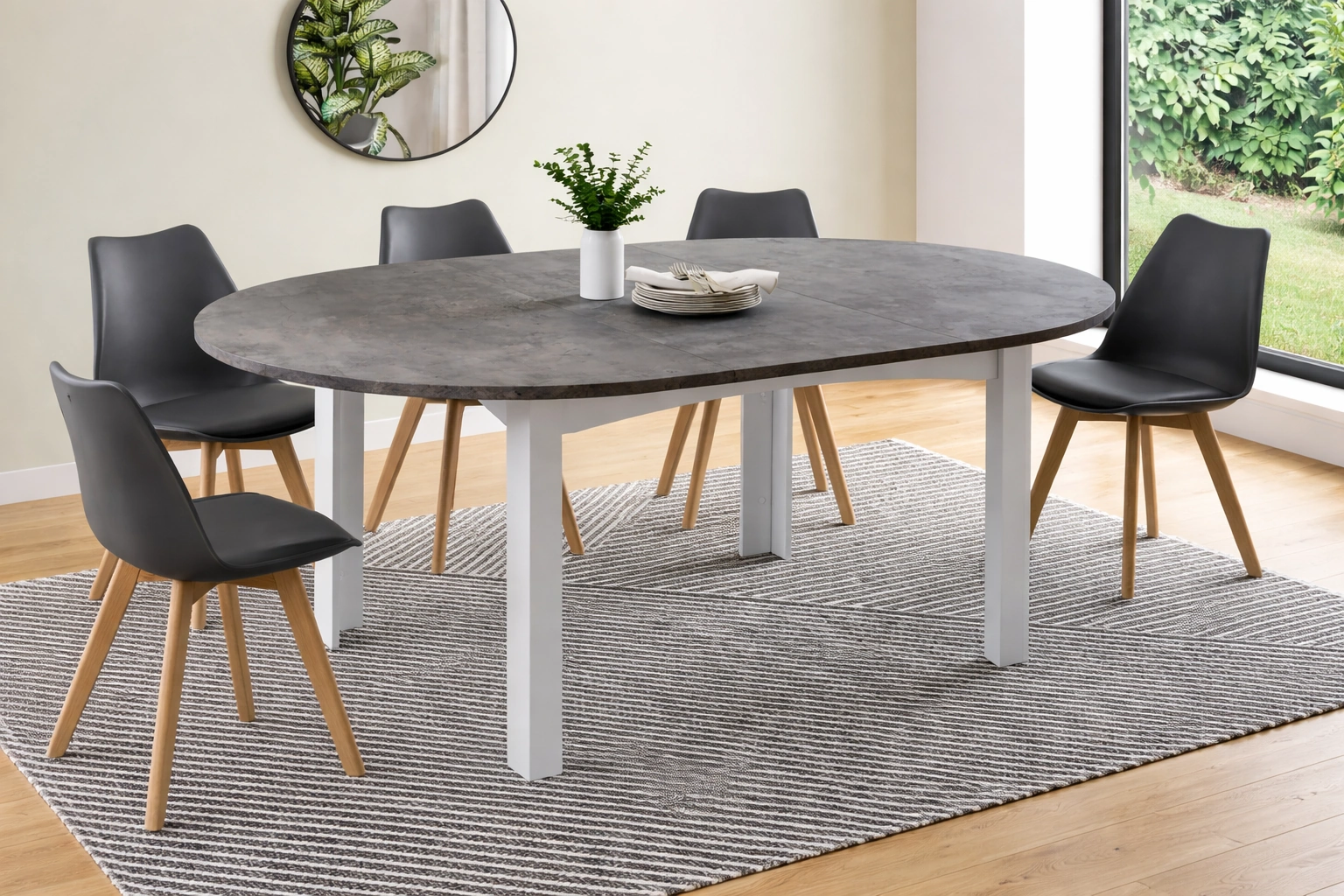 table ronde extensible