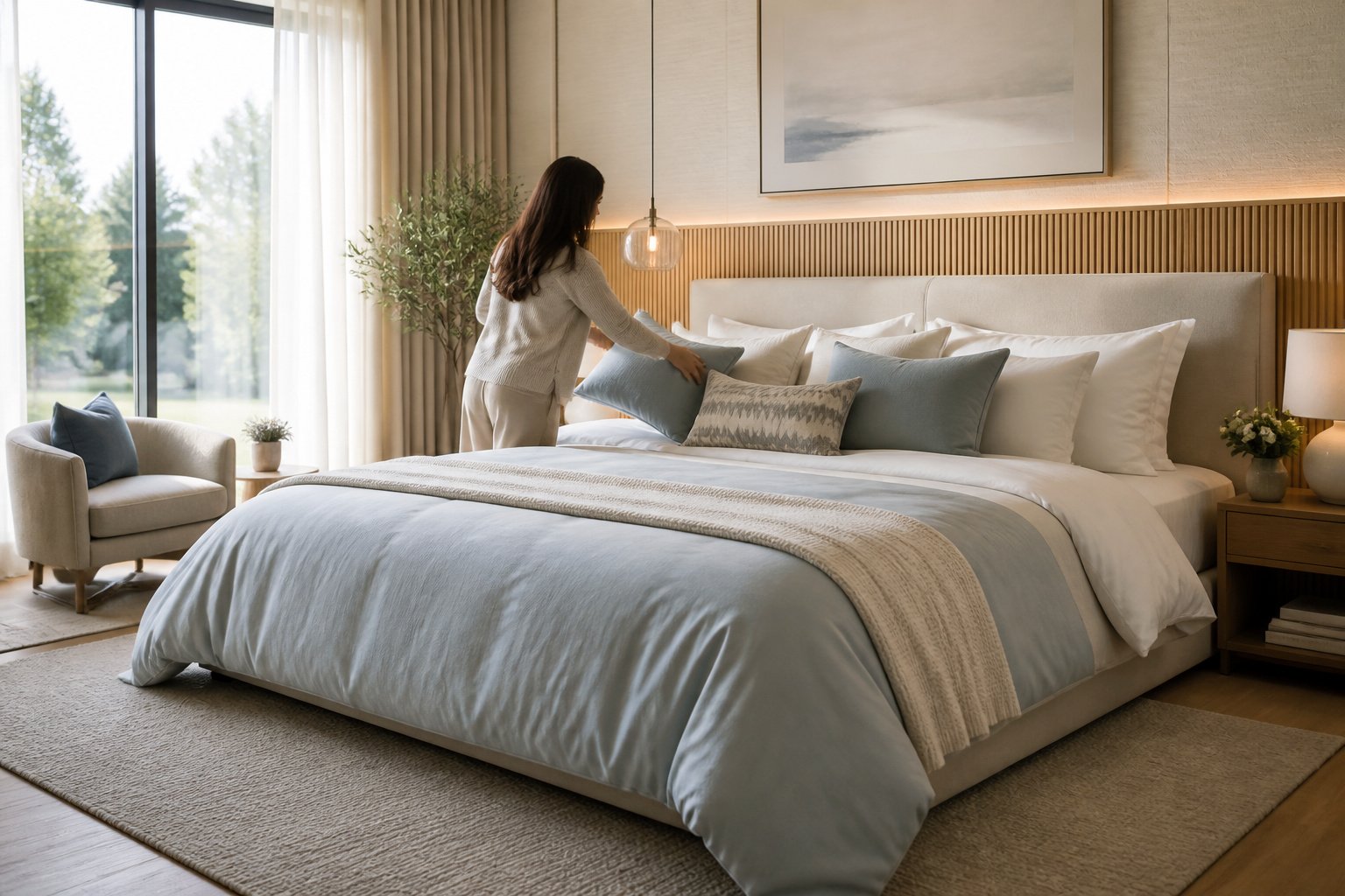 Chambre luxueuse avec lit king size