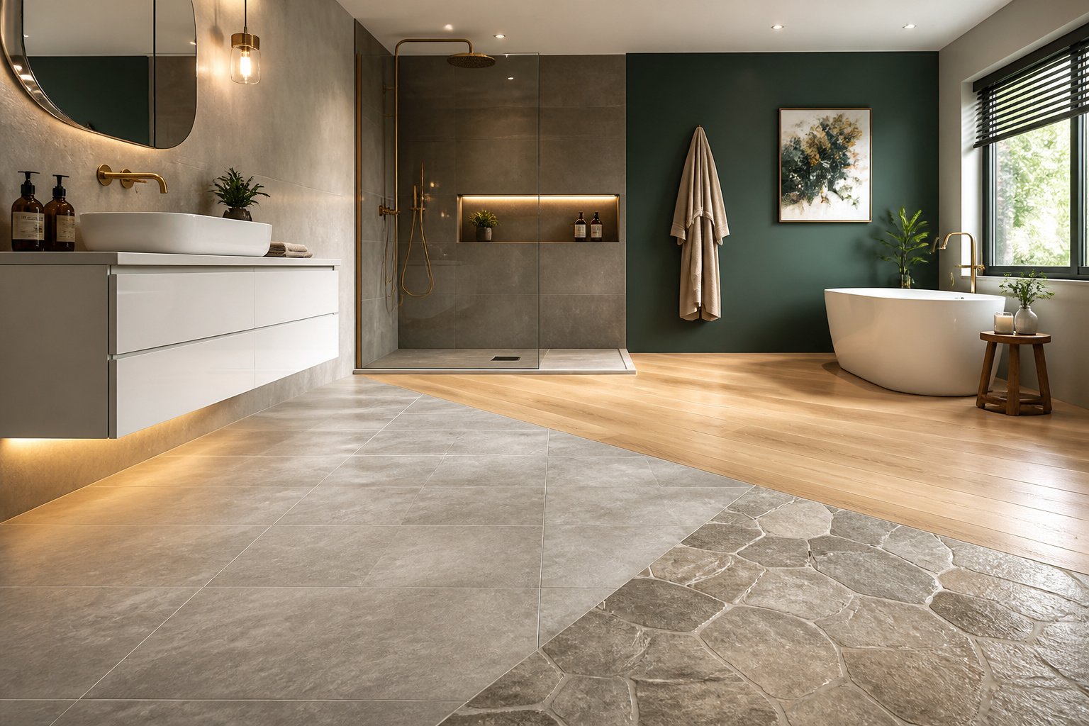 Salle de bain moderne design de sols