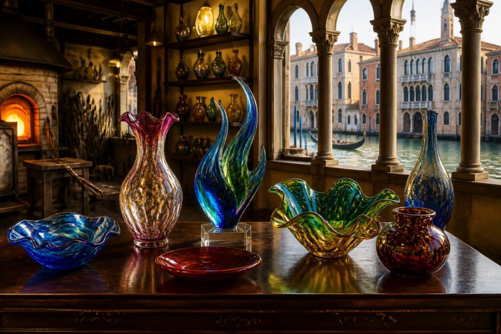 Collection dart en verre de murano venise