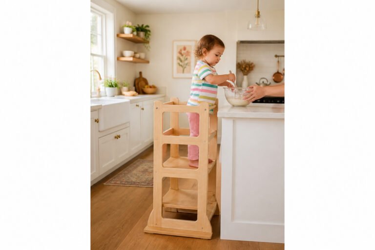 Enfant actif dans la cuisine